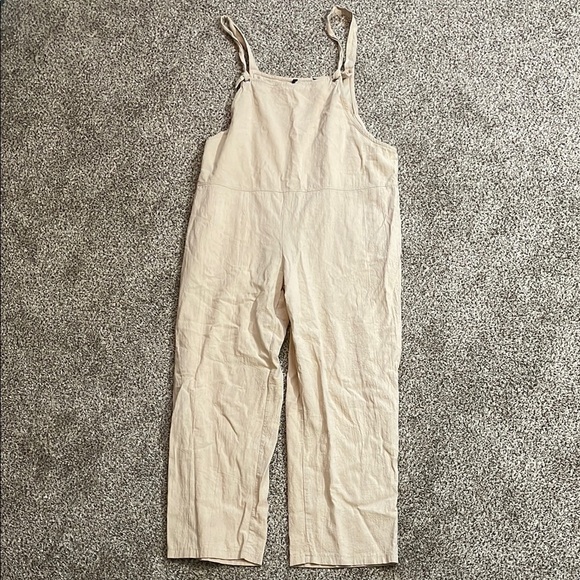 Pants - Cream Overalls